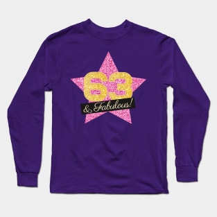 63rd Birthday Gifts Women Fabulous - Pink Gold Long Sleeve T-Shirt